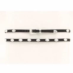 Black Hat Band With Oval Conchos