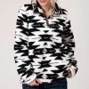 ROPER Black And White Aztec Polar Fleece -Ariat Store 0309802506172Front