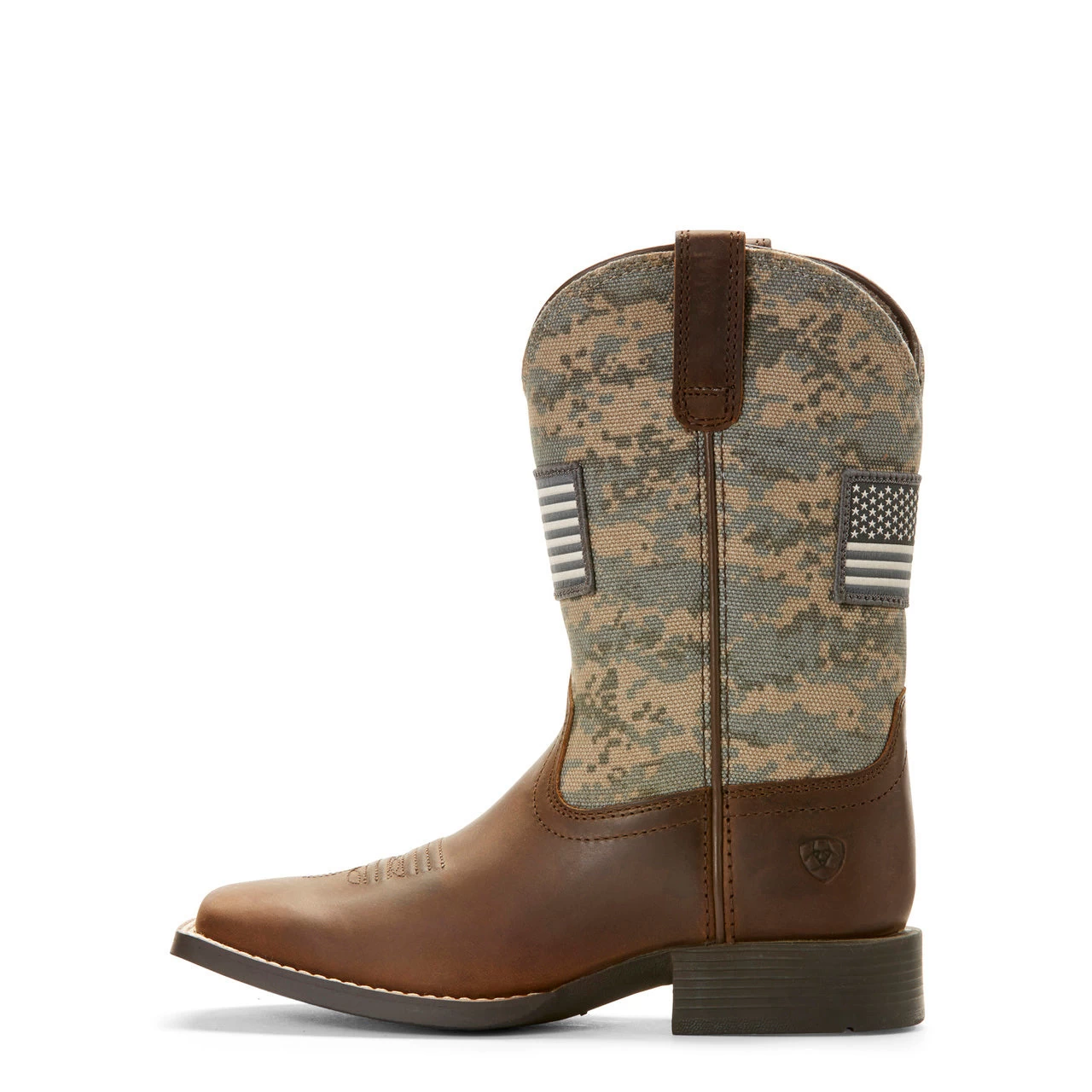 Ariat Kid's Sage And Brown Camo Patriot Square Toe Boot 7 Ariat Kid's Sage And Brown Camo Patriot Square Toe Boot - Image 5