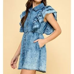 Denim Ruffle Accented Dress -Ariat Store 18536675 262d49d3 961f 4c0f 87ac 78f1cde9c24f 1