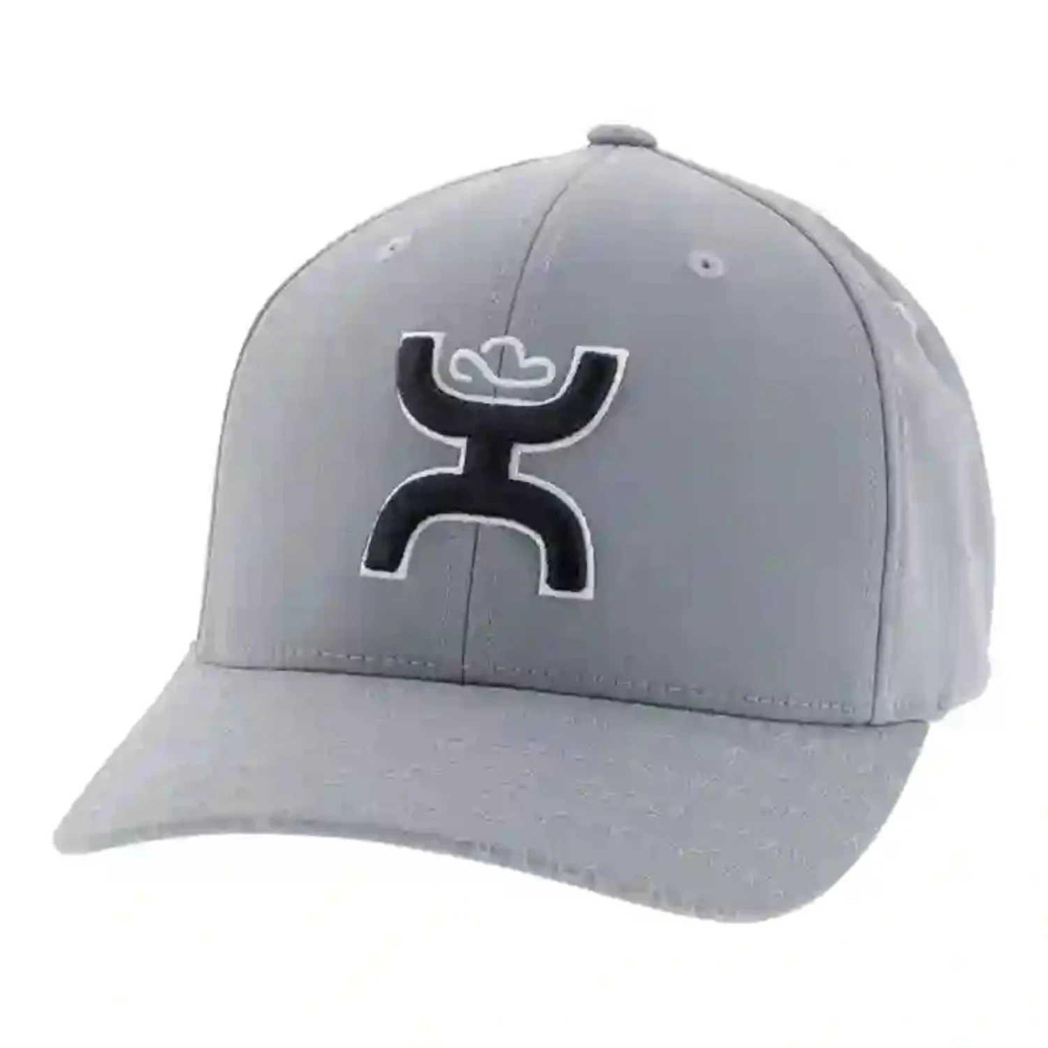 Hooey YOUTH Flexfit Grey Cap-Black Hooey Up Patch 3 Hooey YOUTH Flexfit Grey Cap-Black Hooey Up Patch