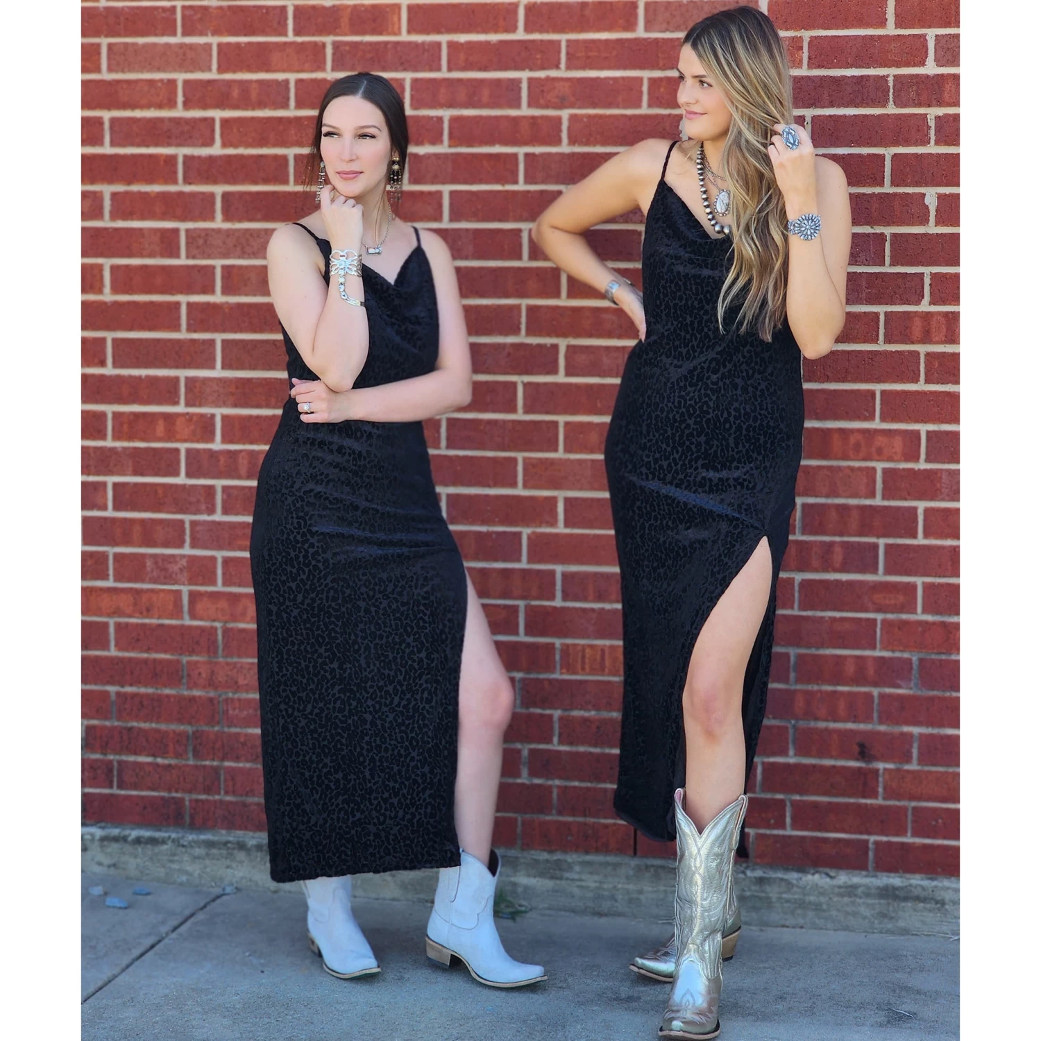 Rock & Roll Black Velvet Leopard Dress 4 Rock & Roll Black Velvet Leopard Dress - Image 2