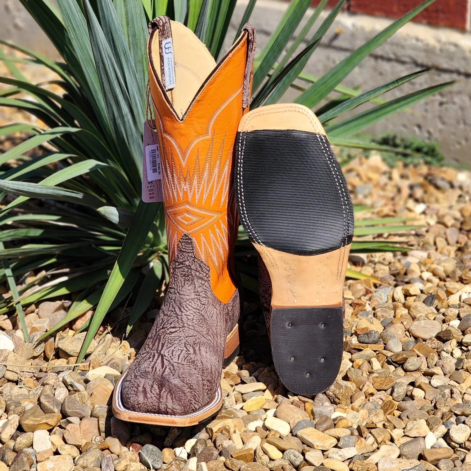 Anderson Bean Brown Washed Elephant Square Toe 4 Anderson Bean Brown Washed Elephant Square Toe - Image 2