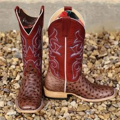 Macie Bean Full Quill Tobacco Ostrich Boot -Ariat Store 20230220 154837