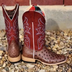 Macie Bean Full Quill Tobacco Ostrich Boot -Ariat Store 20230220 154919