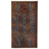 Hooey Brown Blue Boot Stitched Wallet 2 Hooey Brown Blue Boot Stitched Wallet -Ariat Store 2043566W2