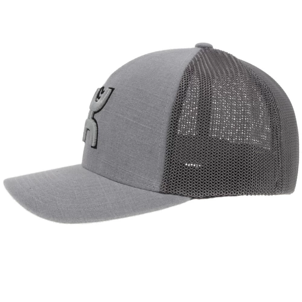 Hooey Mid-Profile Grey And Black Cap-Silver Hooey Logo 5 Hooey Mid-Profile Grey And Black Cap-Silver Hooey Logo - Image 3