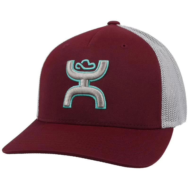 Hooey Maroon Grey Youth Cap-Silver/Turq Hooey Up Patch 3 Hooey Maroon Grey Youth Cap-Silver/Turq Hooey Up Patch