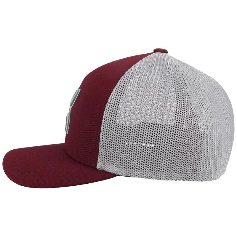 Hooey Maroon Grey Youth Cap-Silver/Turq Hooey Up Patch 4 Hooey Maroon Grey Youth Cap-Silver/Turq Hooey Up Patch - Image 2