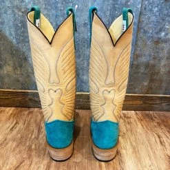 Olathe Wyoming Teal Roughout Boots -Ariat Store 256600 2
