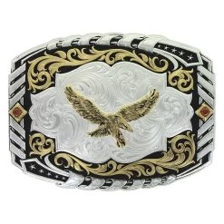 Montana Silversmiths Montana Silversmith's Cantle Roll With Soaring Eagle Buckle