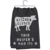 "Kitchen Closed...This Heifer's Had It" Dish Towel -Ariat Store 39403