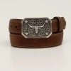 Kid's Brown Longhorn Buckle Belt -Ariat Store 3D Boys Longhorn Buckle Belt prd 79025 s d120001202