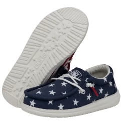 Heydude Hey Dude Youth Wally American Flag -Ariat Store 40046 9CW WALLYYOUTHPATRIOTIC AMERICANFLAG PAIRBOTTOM