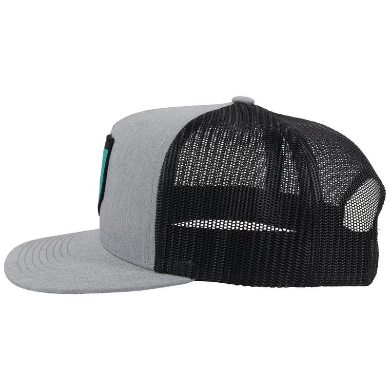 Hooey YOUTH Grey/Black Youth Cap-Turquoise Tibbs Cheyenne Patch 4 Hooey YOUTH Grey/Black Youth Cap-Turquoise Tibbs Cheyenne Patch - Image 2