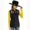 Panhandle Slim Women's Black Aztec Yoke Vest -Ariat Store 58 2737