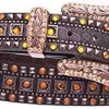 Women's Brown Gator Rhinestone Studded Belt -Ariat Store 6016 brown
