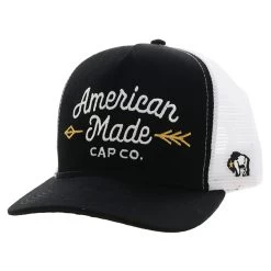 Hooey Black And White American Made Cap