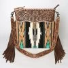 American Darling Tan & Black & Turquoise Crossbody -Ariat Store ADBG510AG B