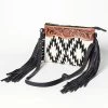 American Darling Black/White Aztec Fringe Purse 1 American Darling Black/White Aztec Fringe Purse -Ariat Store ADBGZ184Q