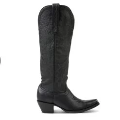 Allen Boots "Cassidy" Black Tall Soft Leather Pointed Toe Boot -Ariat Store AL10098