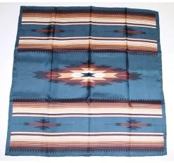 Wyoming Traders Teal And Tan Aztec Wild Rag -Ariat Store ATT2