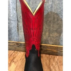 Anderson Bean Black And Red Boar Hide Boots -Ariat Store BLACK SHAFT