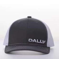 Dally Up Charcoal And White Text Cap