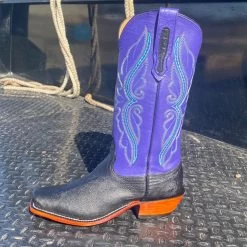 Fenoglio Black & Purple Smooth Ostrich Boots -Ariat Store IMG 5371