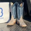 Anderson Bean Women's Grey & Regal Blue Waxy Kudu Boots -Ariat Store IMG 6013