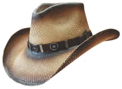 Dallas Hats -Logan- Tea Stained With Texas Star Accented Hatband