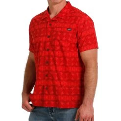Cinch Red Aztec Shirt -Ariat Store MTW1401033 2
