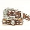 Nocona Girl's Brown Scalloped Rhinestone Belt -Ariat Store N4426002