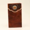 Nocona Floral Tooled With Cactus Concho Checkbook Cover -Ariat Store N500004102