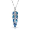 Montana Silversmiths Montana Silver Hawk Feather Opal Necklace -Ariat Store NC4165
