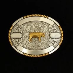 Medium Oval Ribbon Pig Buckle