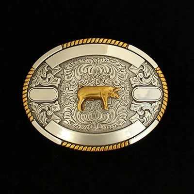 Medium Oval Ribbon Pig Buckle 3 Medium Oval Ribbon Pig Buckle