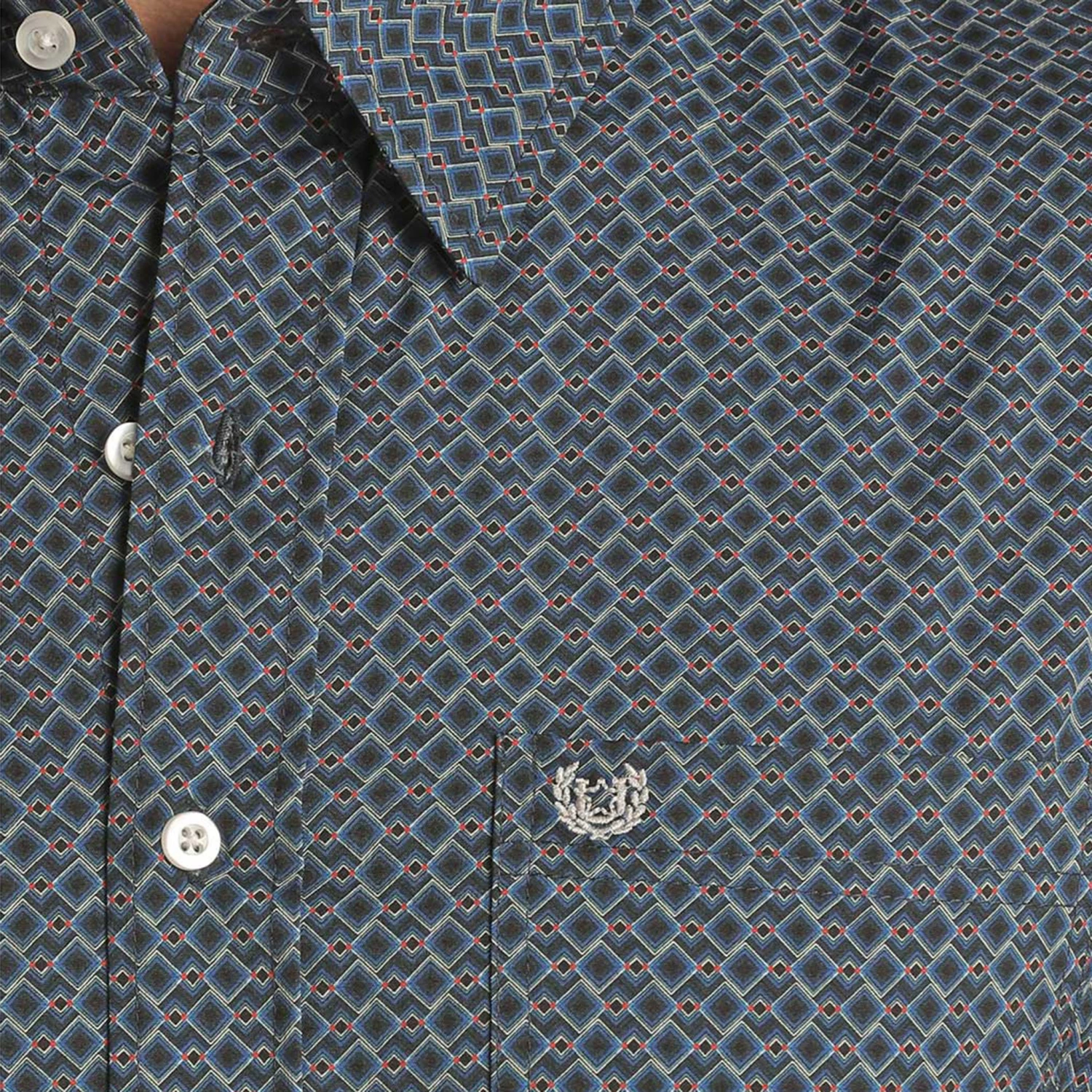 Panhandle Men's Blue Diamond Geo Shirt 4 Panhandle Men's Blue Diamond Geo Shirt - Image 2