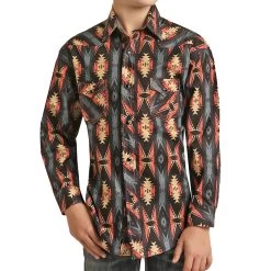 Panhandle Slim Boys Aztec Stripe Snap Shirt