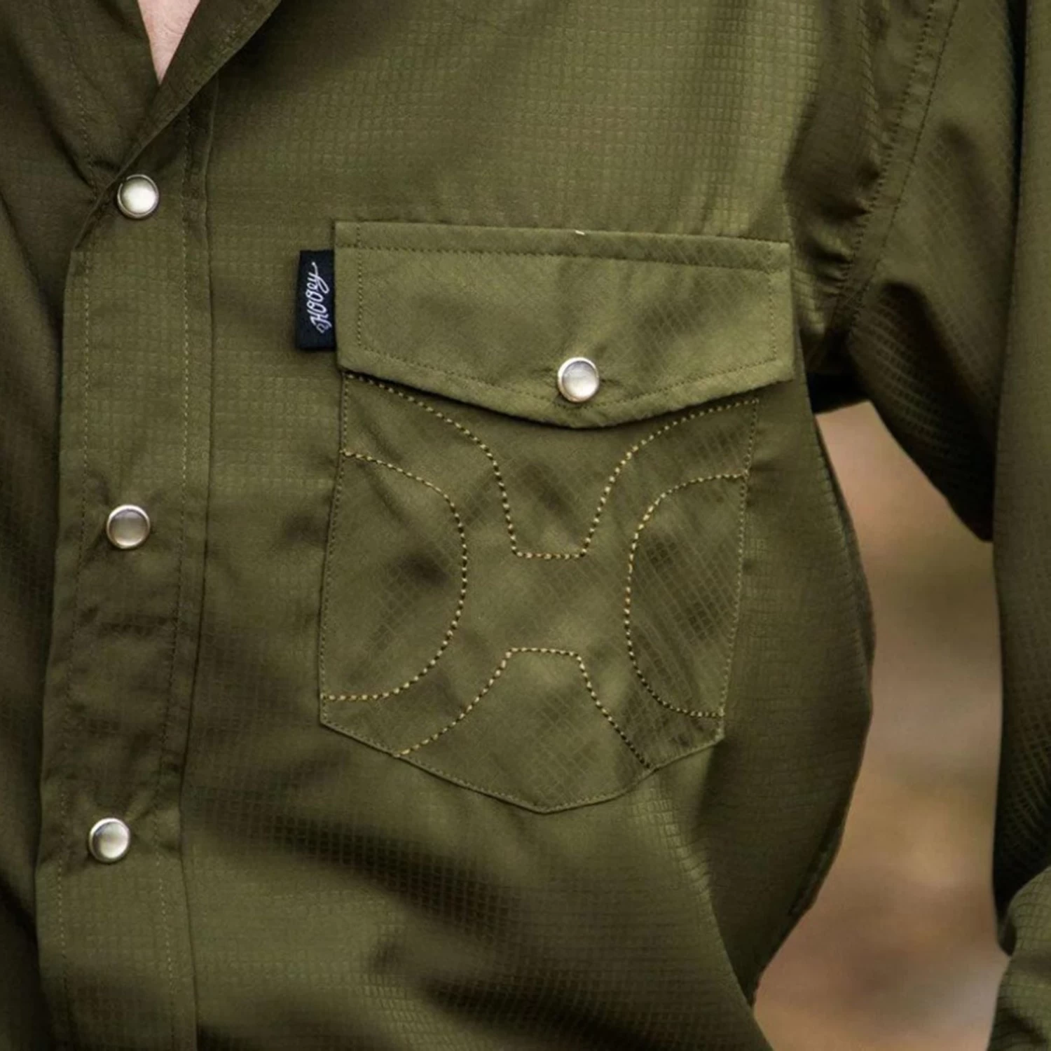 Hooey Olive Sol Western Long Sleeve 5 Hooey Olive Sol Western Long Sleeve - Image 3