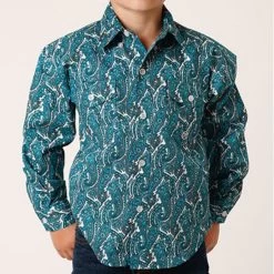 Roper Boys Turquoise Paisley Long Sleeve -Ariat Store Screenshot2023 02 22131826