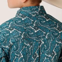 Roper Boys Turquoise Paisley Long Sleeve -Ariat Store Screenshot2023 02 22132023