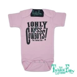 The Twisted Filly "I Only Kiss Cowboys!" Onesie