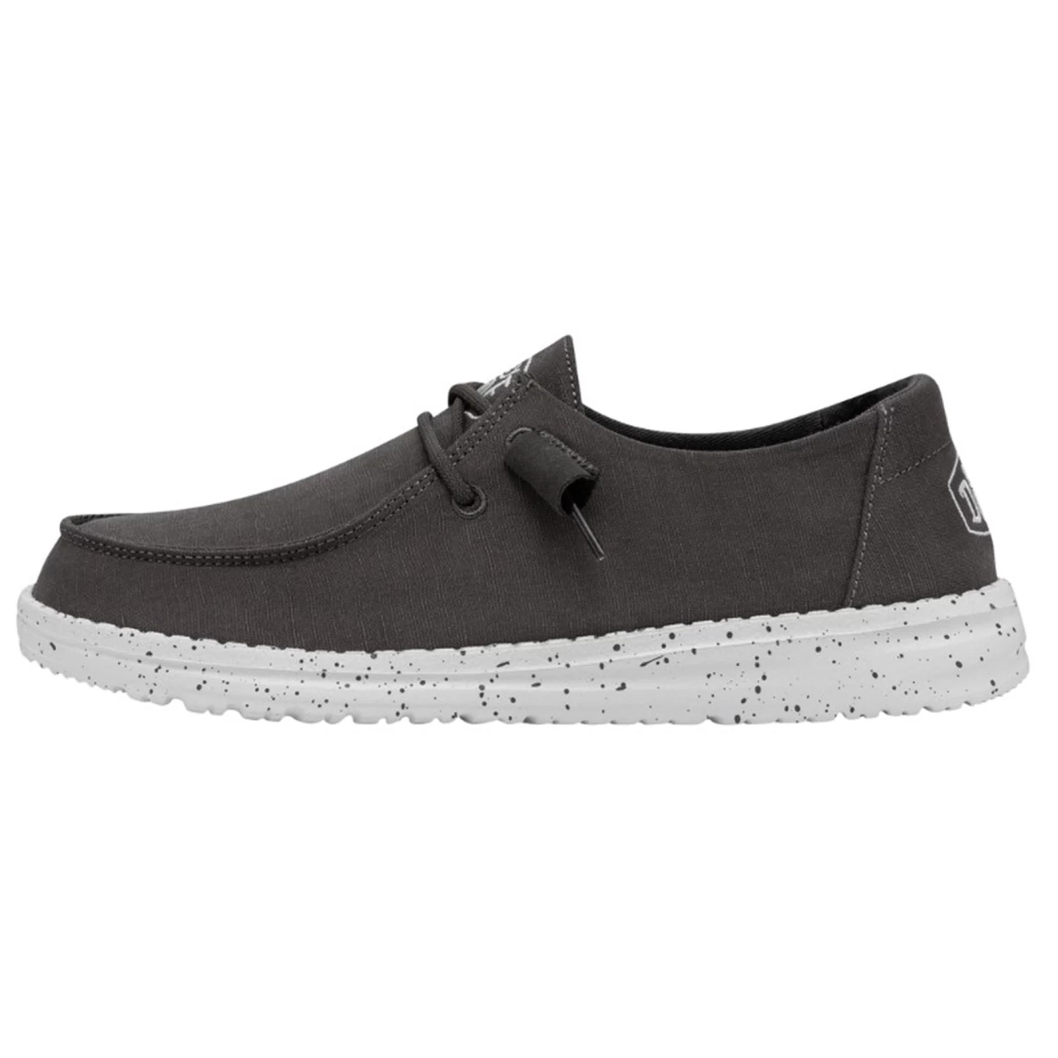 Heydude Hey Dude Women's Wendy Slub Canvas Dark Grey Shoes 5 Heydude Hey Dude Women's Wendy Slub Canvas Dark Grey Shoes - Image 3