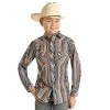 Rock & Roll Cowboy Navy/Brown Aztec Long Sleeve Shirt -Ariat Store Screenshot2023 05 25115425
