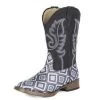 Roper Kid's Blue And Purple Geometric Glitter Square Toe Boots -Ariat Store TE017965