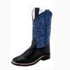 Old West Kid's Blue And Black Square Toe Boot -Ariat Store VB9137