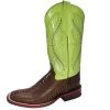 Ferrini Women's Lime Chocolate Ostrich Leg Square Toe Boot -Ariat Store WEG03662