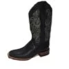 Ferrini Men's Black Caiman Belly Print Square Toe -Ariat Store WEG03735