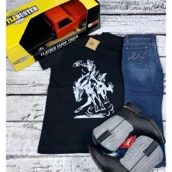 Black Vintage Bronc Kids Tee